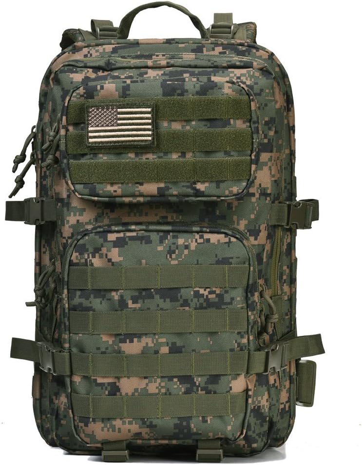REEBOW GEAR Military Tactical Backpack 40L Assault Pack Army Molle Bug Out Bag Backpacks Black Brown - Image 3