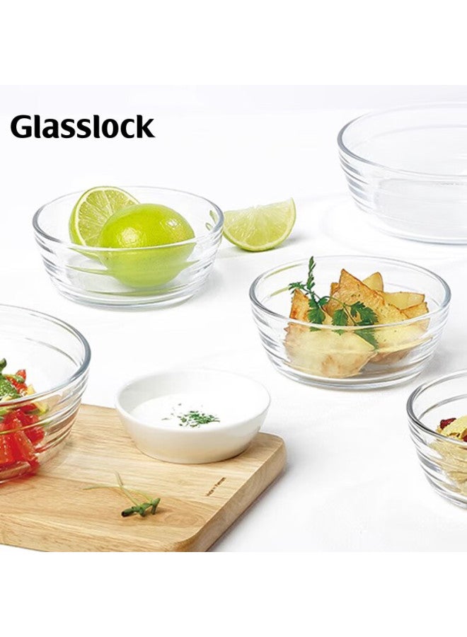 Glasslock Glass Bowls For Home Use, Noodle Bowls, Steamed Egg Bowls, Microwave-safe, Heat-resistant, Thickened Glass Soup Bowls And Salad Bowls, 650ml, Set Of 2 - Image 1