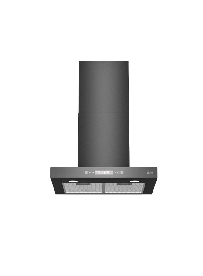 BURN T-Shape Cooker Hood 60cm Stainless Steel 430 Black – 650 m³/h Suction, Touch & Gesture Control, Energy Saving LED Light - Image 1