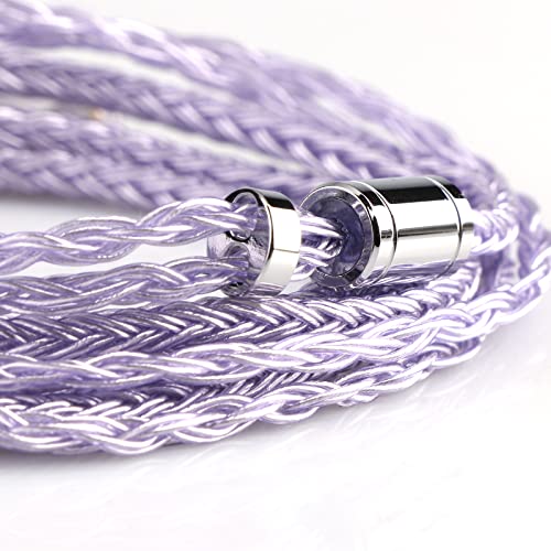 Linsoul Tripowin Zonie IEM Cable, 16 Core Silver Plated Earphone Upgraded Cords, 1.25m SPC in Ear Monitor Cable for 7hz Zero:2 Orchestra Lite Cadenza Hype4 Supermix4(2pin 0.78mm, 3.5mm)(Lavender) - Image 4