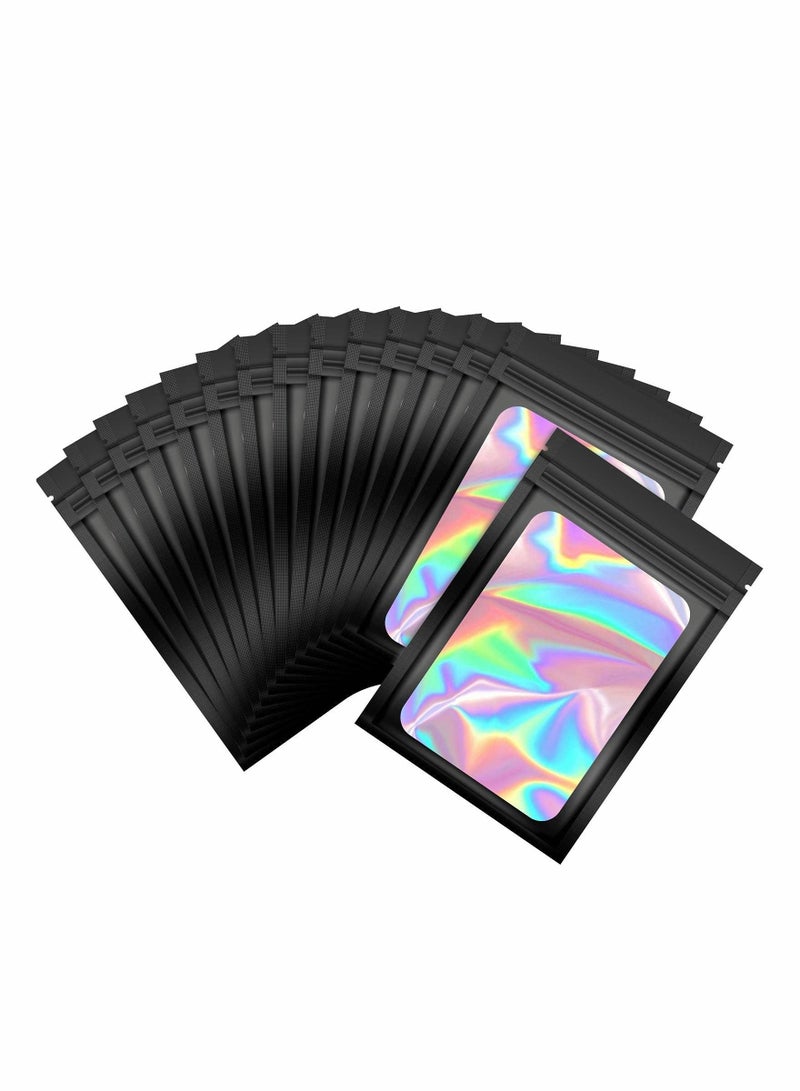 KASTWAVE Resealable Smell Proof Bags Foil Pouch Bag Flat Bag(Black, 7*10cm, 100 Pieces) - Image 1