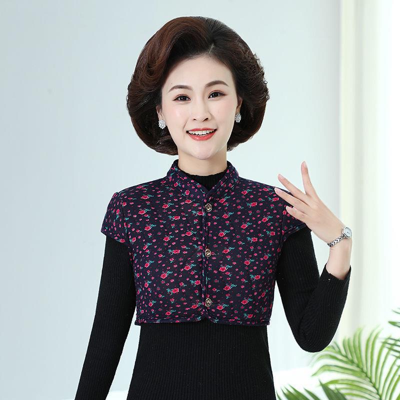 Thickened Fleece Cotton Coat for Elderly Women Warm Plus Size No. 3 color waistcoat 