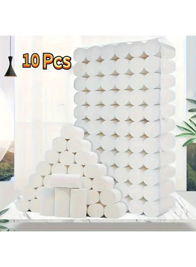 Soft Bulk 10 Rolls Multi Purpose Paper Towels For Household Kitchen Office Travel: - Image 2
