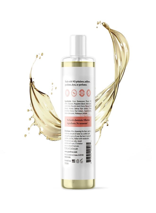 Measurable Difference Good & True Organics Exfoliating Toner, Glycolic Acid, Papaya & Pineapple Enzymes, Rose Water for Smooth Skin - Removes Impurities, Hydrates & Balances,Gentle for All Skin Types, 5 fl oz - Image 2