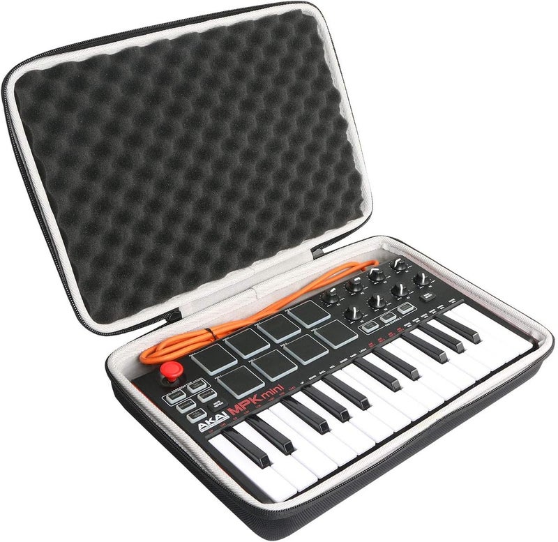 Khanka Hard Travel Case Replacement for Akai Professional MPK Mini MKII & MK3 & MPK Mini Play | 25-Key Ultra-Portable USB MIDI Drum Pad & Keyboard Controller - Image 1