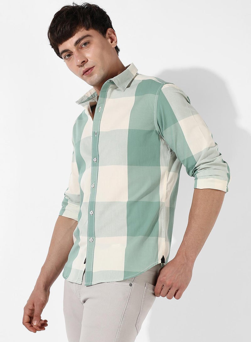 Campus Sutra Men's Cotton Buffalo Check Shirt - Image 1