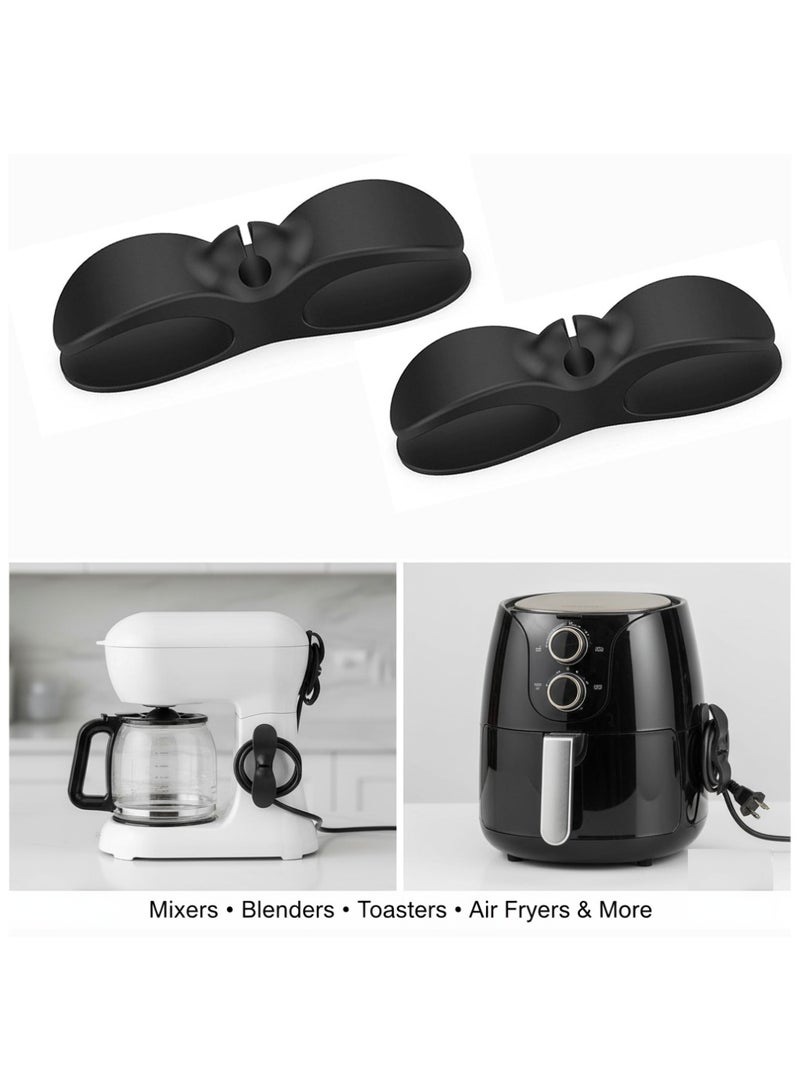 منظم أسلاك للأجهزة المنزلية – مجموعة من 3 مشابك لإدارة الكابلات مع لاصق قوي – حامل أسلاك للخلاط، الخلاط اليدوي، المحمصة، ماكينة القهوة، طنجرة الضغط، القلاية الهوائية والمزيد - Image 3