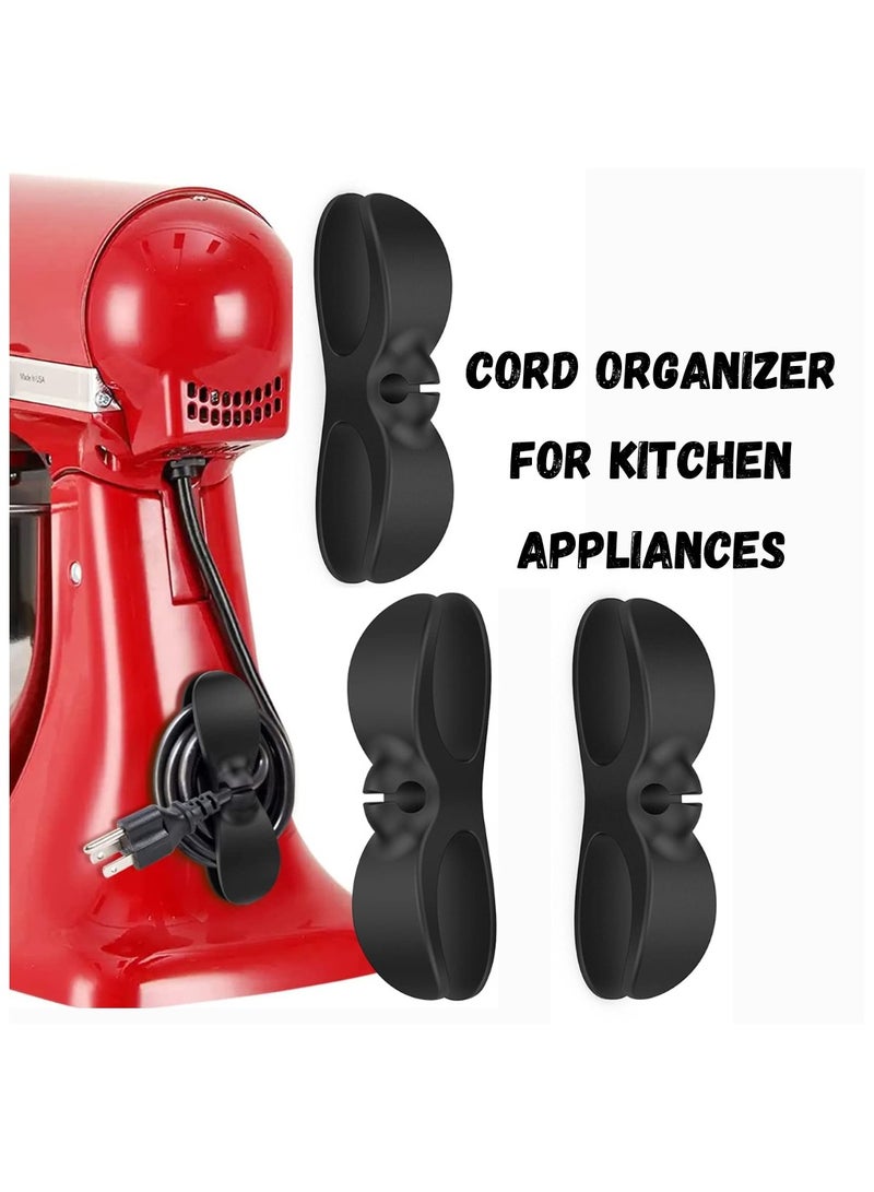 منظم أسلاك للأجهزة المنزلية – مجموعة من 3 مشابك لإدارة الكابلات مع لاصق قوي – حامل أسلاك للخلاط، الخلاط اليدوي، المحمصة، ماكينة القهوة، طنجرة الضغط، القلاية الهوائية والمزيد - Image 1