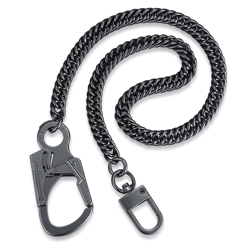 Ahiller Wallet Chain, 25''Heavy Duty Biker Wallet Chains for Men, Anti Lost Keychain,Belt,Pocket Jean Pant Chain for Keys(W-JRL-Gunmetal-1P) - Image 1