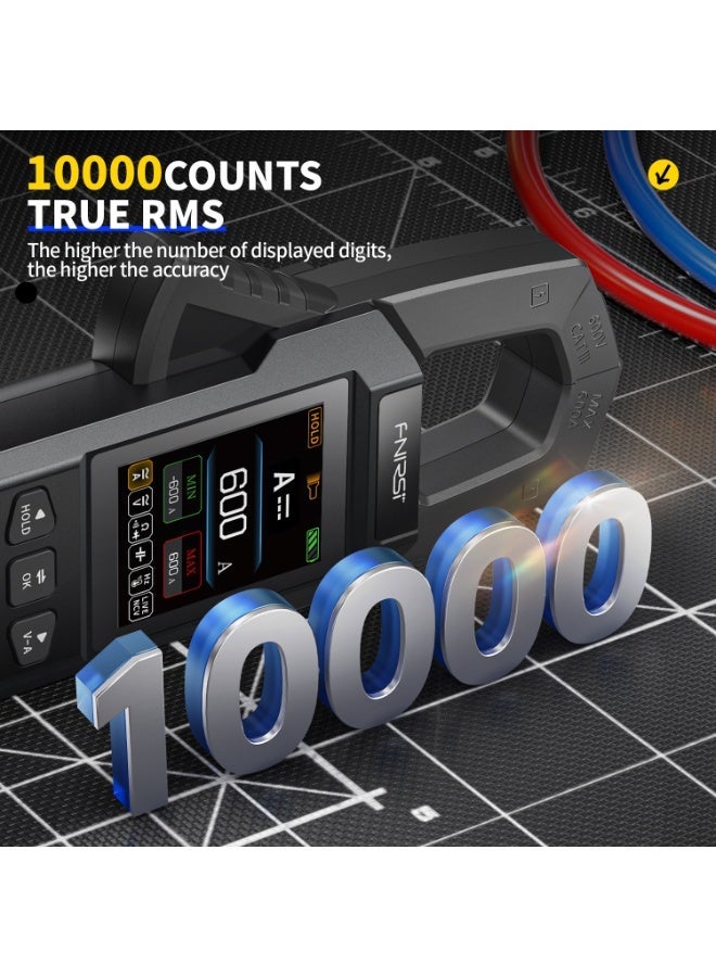 FNIRSI DMC-100 DC AC Current Clamp Meter 10000 Count Digital Multimeter 600A Ammeter NCV Electrical Tools - Image 3