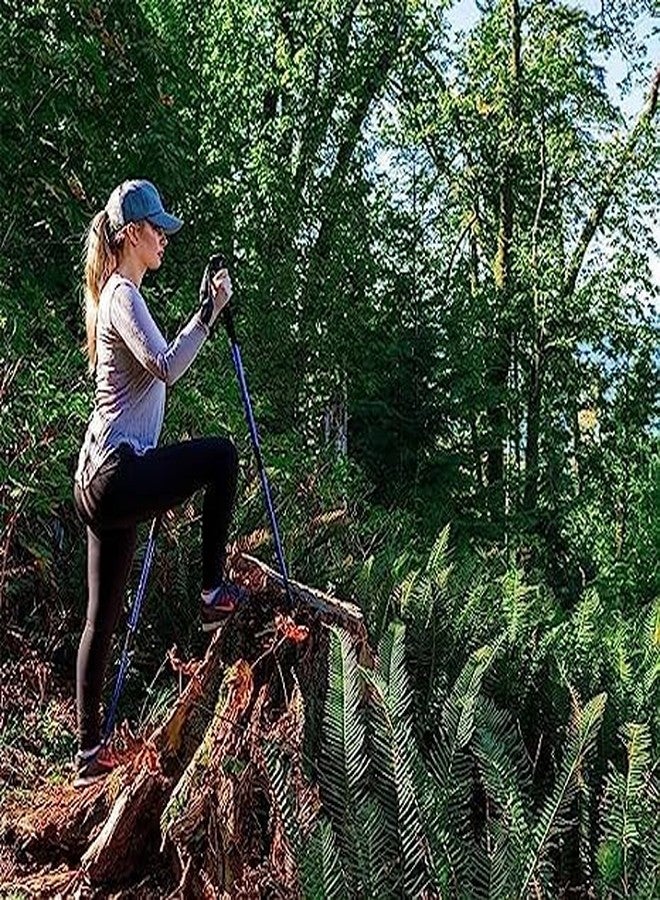 FALONG Trekking Poles Shock Absorbing Adjustable Hiking or Walking Sticks for Hiking Collapsible Strong,2-Pack Lightweight Walking Pole, All Terrain Accessories and Carry Bag (Blue) - Image 2
