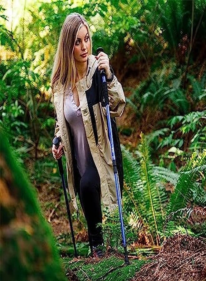FALONG Trekking Poles Shock Absorbing Adjustable Hiking or Walking Sticks for Hiking Collapsible Strong,2-Pack Lightweight Walking Pole, All Terrain Accessories and Carry Bag (Blue) - Image 3