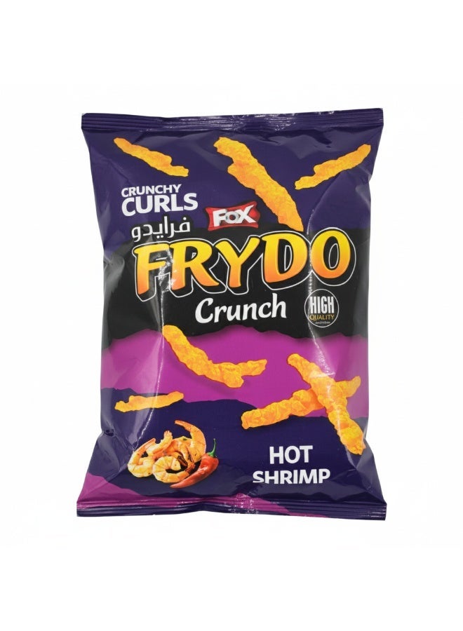 Fox Frydo Crunchy Curls Hot Shrimp Flavored Corn Snacks 62g - Image 1