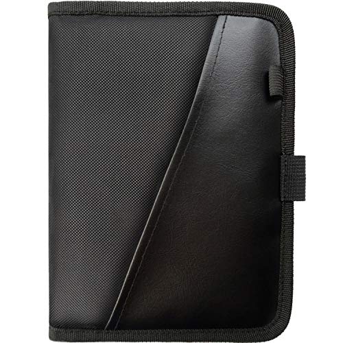 PlusXpres Glove Box Compartment Organizer - Car Document Holder - Owner Manual Case Pouch - Vehicle Storage Wallet for Registration & Insurance Card - Premium Auto Paperwork Holder - Log Book included - Black - Image 1
