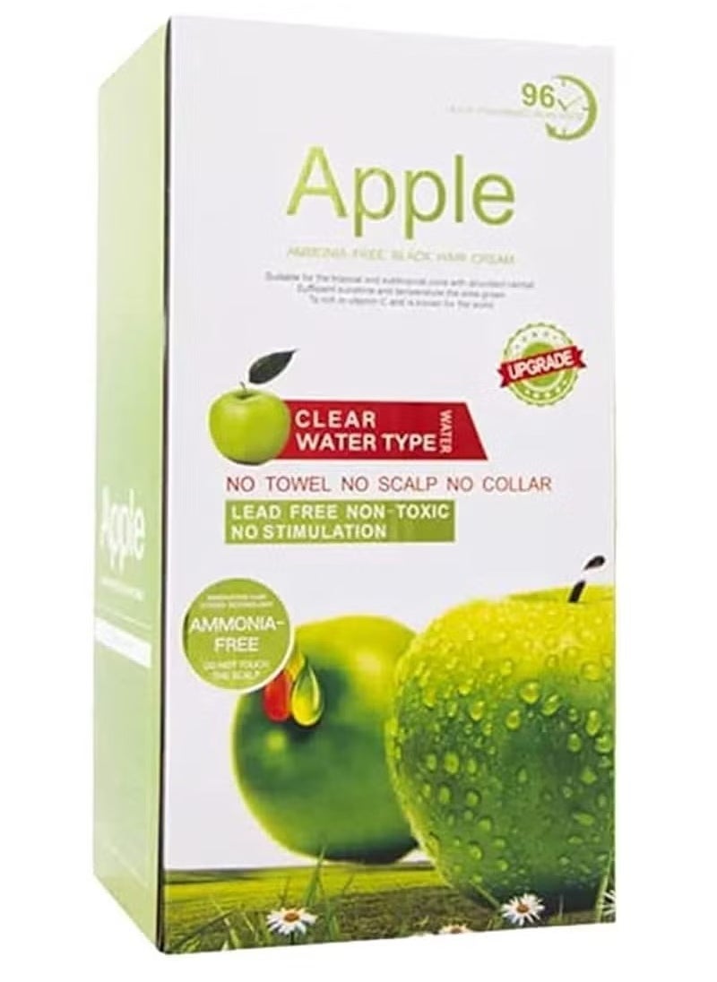 APPLE COSMETIC - Ammonia free Black Hair DYE Cream, No Toxic, No Stimulation, Natural Black Hair Colour cream - Image 1