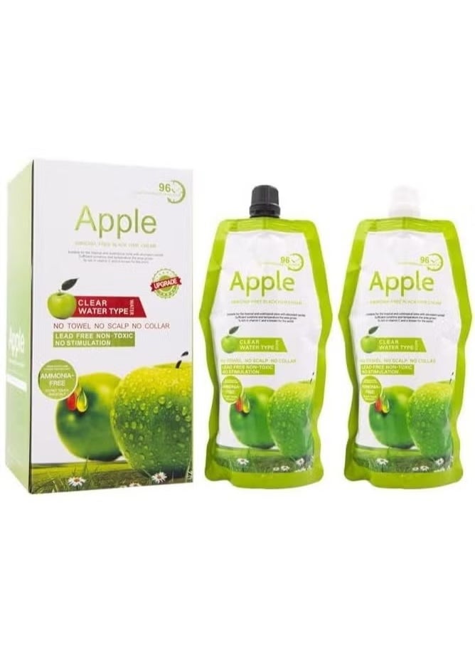 APPLE COSMETIC - Ammonia free Black Hair DYE Cream, No Toxic, No Stimulation, Natural Black Hair Colour cream - Image 1