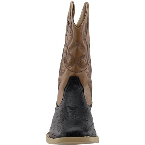 ROPER Mens Bumps Square Toe Casual Boots Mid Calf - Black - Size 7 D - Image 5