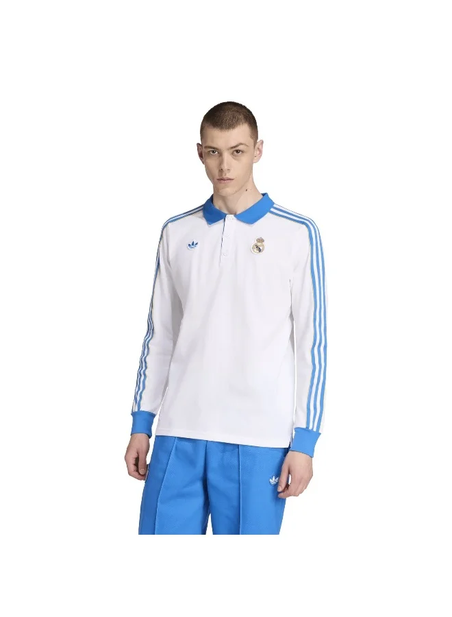 Adidas Adidas Real Icon Polo White Polo Shirt (Long Sleeve) Polo Shirts For Men