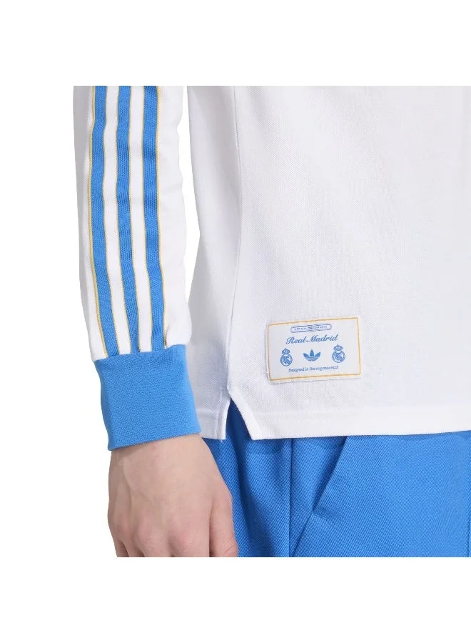 Adidas WHITE/BLUBIR Real Madrid Icon Long Sleeve Polo  | Best Price UAE