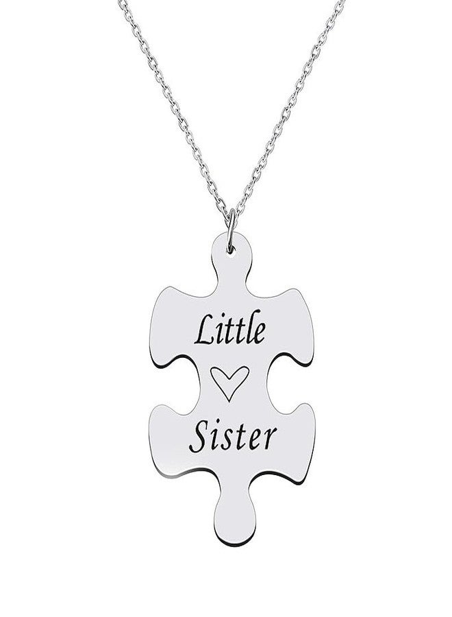 Sisadodo Big Brother Little Sister Necklace for Women Men Little Sister Birthday Gifts from Big Brother Matching Necklaces Gift for Man Christmas Presents for Men Women Sibling Matching Necklace - Image 4
