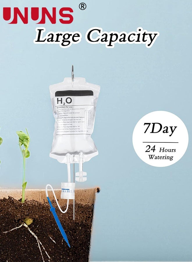 UNUNS Self Watering Bag,2pcs Automatic Watering System with Two Hooks for Houseplants,Self Watering Devices Irrigation Drippers,Self Automatic Plant Watering System with 350 ml Water Bag - Image 3