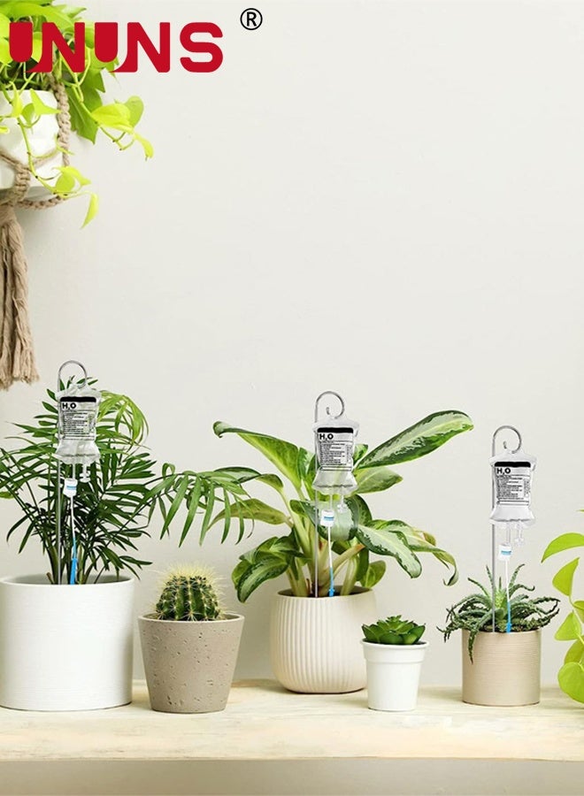 UNUNS Self Watering Bag,2pcs Automatic Watering System with Two Hooks for Houseplants,Self Watering Devices Irrigation Drippers,Self Automatic Plant Watering System with 350 ml Water Bag - Image 5