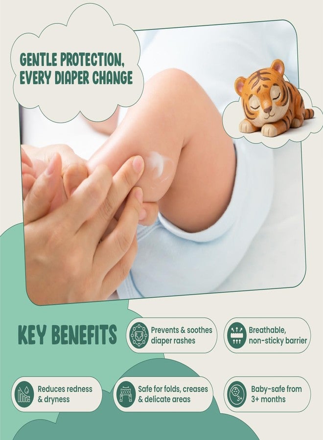 Green Milk Green Cuddle Baby Cream | Gentle Nappy Care Cream with Turmeric, Tulsi, Aloe Vera & Vetiver | Helps Protect Sensitive Baby Skin | Lightweight & Non-Sticky | From 3+ Months | No Parabens or Mineral Oil | 100 g - Image 4