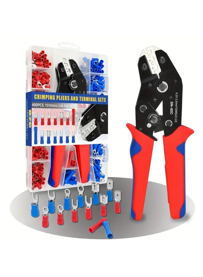 Multifunctional European Wire Crimper SN 02C With 400PCS Pre Insulated Terminal Crimping Pliers Set - Image 2