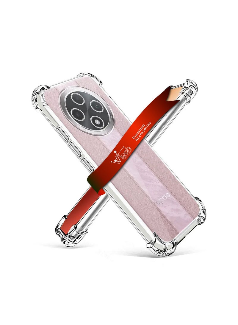 Wtech Oppo A3 Pro 5G 2024 TPU Bumper Corners with Hard PC Case Cover - Clear - Image 1