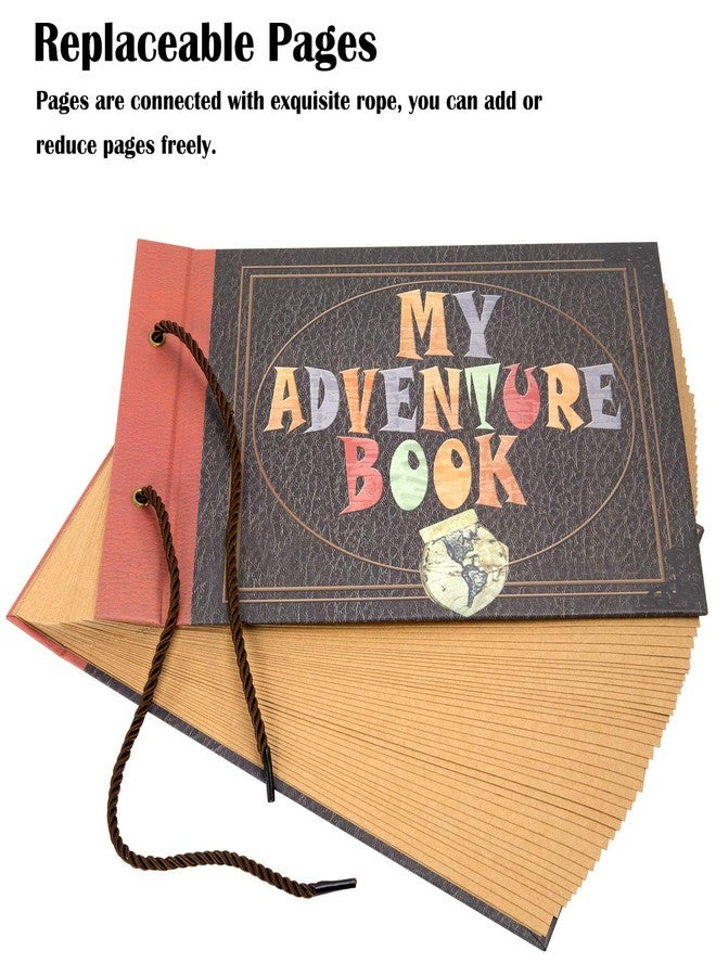 إنوتشير كتاب مغامرات INNOCHEER مع غلاف منقوش، ألبوم قصاصات كبير 12.3 × 8.3 بوصة، 80 صفحة، هدايا لعيد الشكر، والكريسماس، والذكرى السنوية، وذكرى العائلة - Image 3