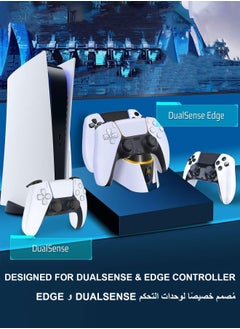 XnYao PS5 Controller Charger Station for PlayStation 5 Dualsense Controllers with LED Light Dual Stand Charger Dock, PS5 Controller Charging Station Accessories for PlayStation 5 Faceplates DualSense Edge  - Image 4