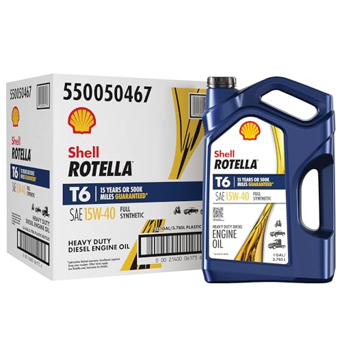 Shell Rotella T6 Full Synthetic 15W-40 Motor Oil, 1 Gallon (3 Pack) - Image 1