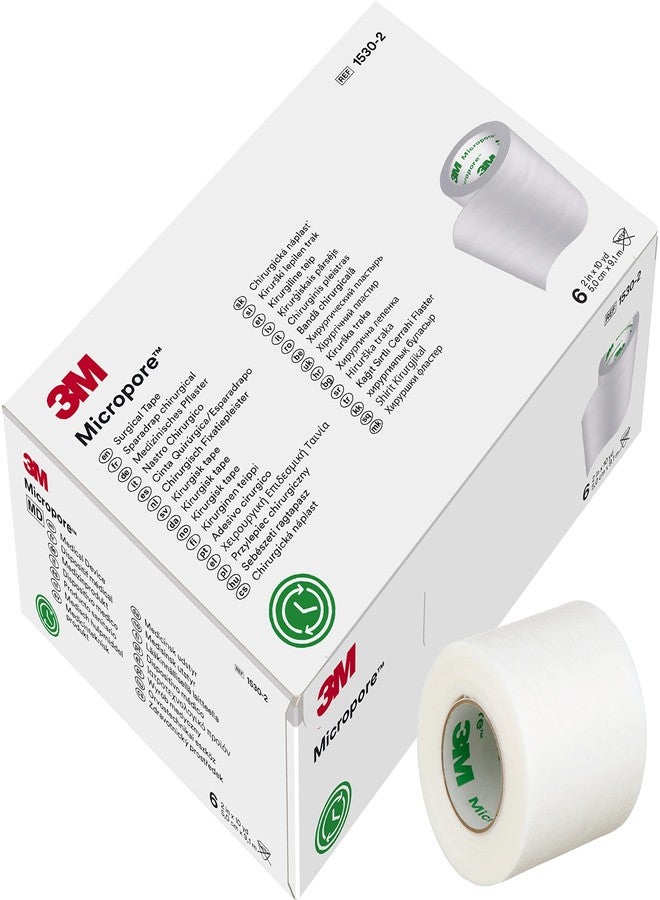 Micropore Paper Tape: White 2" X 10 Yds, Box of 6 - Image 1