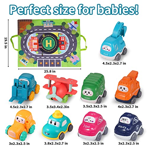 ALASOU 9 PCS Baby Cranes Car Toys with Playmat/Storage Bag|1st Birthday Gifts for Toddler|Baby Toy for 1 2 Year Old Boy|1 2 Year Old Boy Christmas Birthday Gift for Infant|Stocking Stuffers for Kids - Image 2