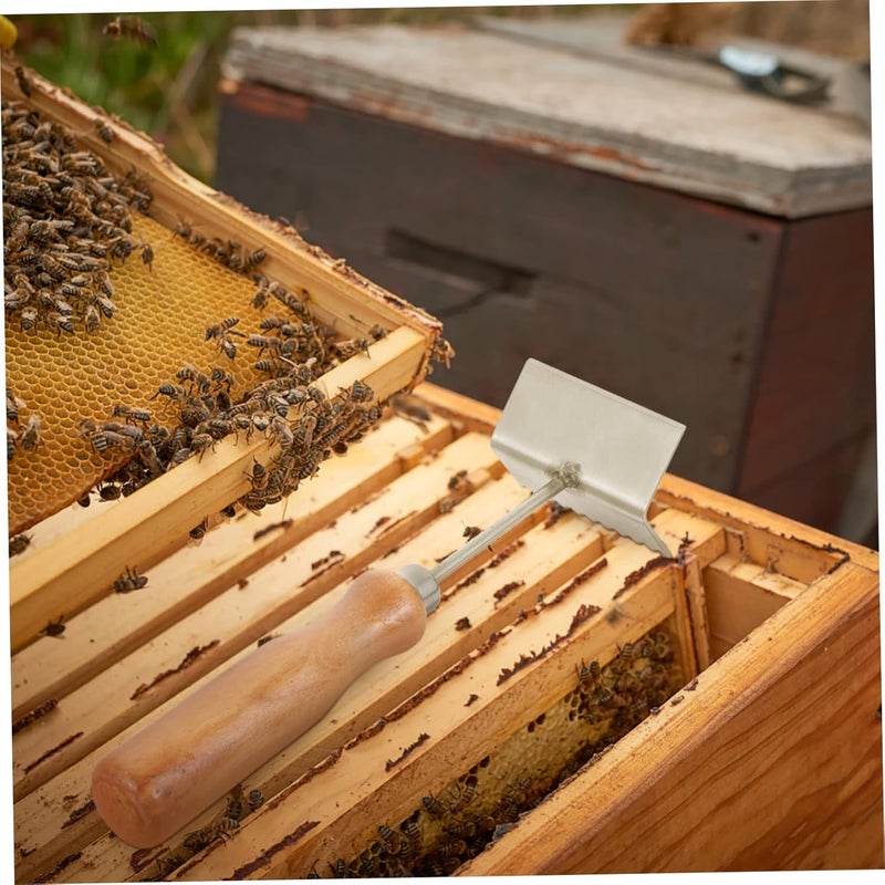 Portable Stainless Steel Beehive Scraper Tool Essential Beekeeping Cleaning Shovel for Hive Frame Maintenance Safe and Easy to Use Present for Beekeepers - Image 4