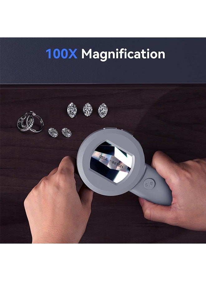 Muyixin ميكروسكوب رقمي محمول بشاشة LCD 2 بوصة، ميكروسكوب جيب محمول 100X للأطفال مع بطاقة TF سعة 32GB، مكبر عدسات إلكتروني مع أضواء قابلة للتعديل، كاميرا USB إلى الكمبيوتر - Image 4