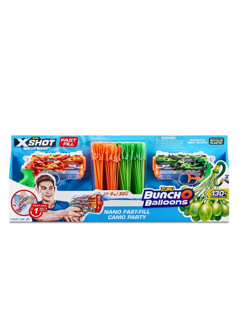 Zuru X-Shot Bunch O Balloons Nano Fast Fill Camo Party  - Image 1