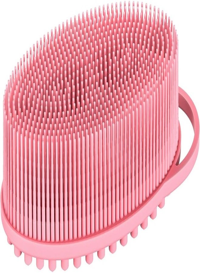 EPISKEY Silicone Bathing Scrubber - Exfoliating Cleaning Bath Brush - Soft Body Wash Shower Brushes (Rose Gold) (FLEXI_PINK) - Image 1