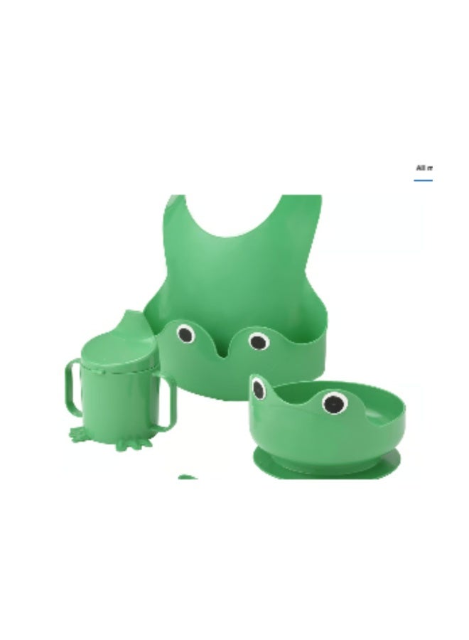 MATA 4-piece eating set, bright green - Image 3