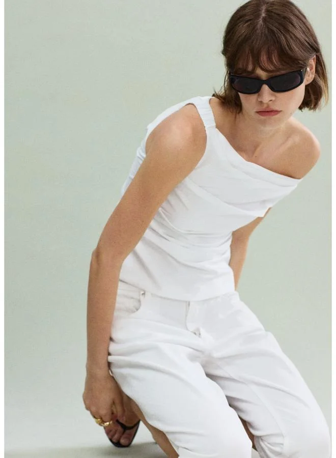 مانجو Draped Cotton Top