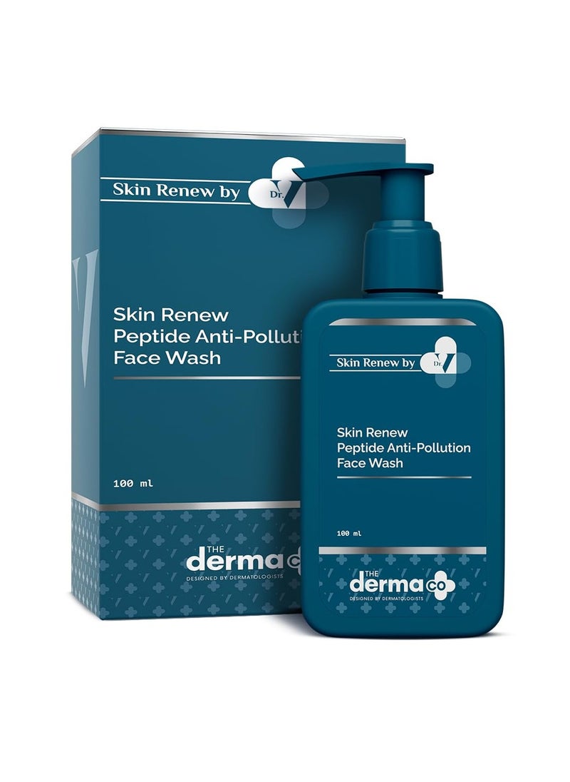 THE derma Co The Derma Co. X Dr.V Skin Renew Peptide Anti-Pollution Face Wash With Peptides and Niacinamide-100ML 0.5% Salicylic Acid Exfoliation|Gentle and Deep Cleansing  - Image 1