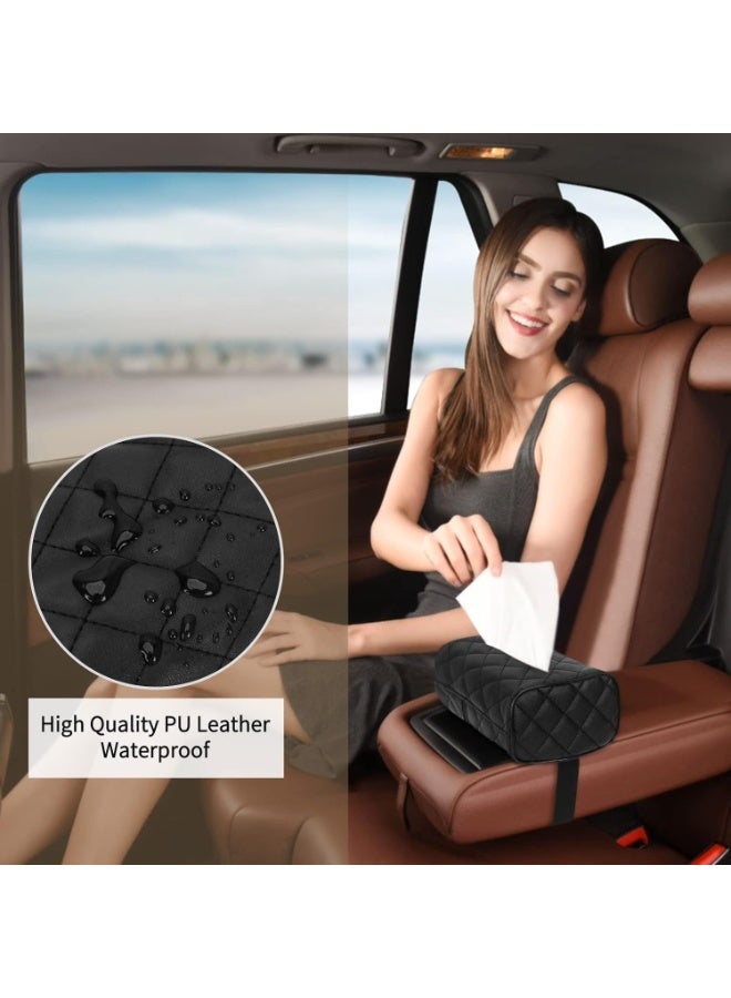 Car Tissue Box Holder – Leather Back Seat Mount for Neat and Organized Interior - Image 4