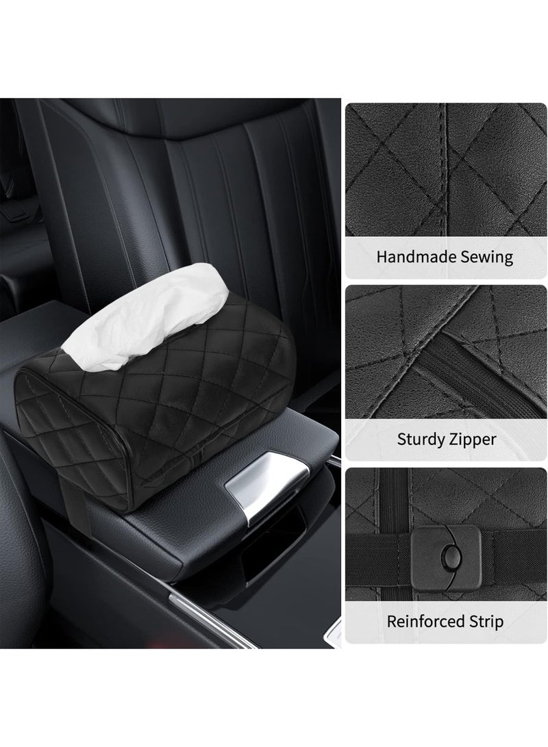 Car Tissue Box Holder – Leather Back Seat Mount for Neat and Organized Interior - Image 5