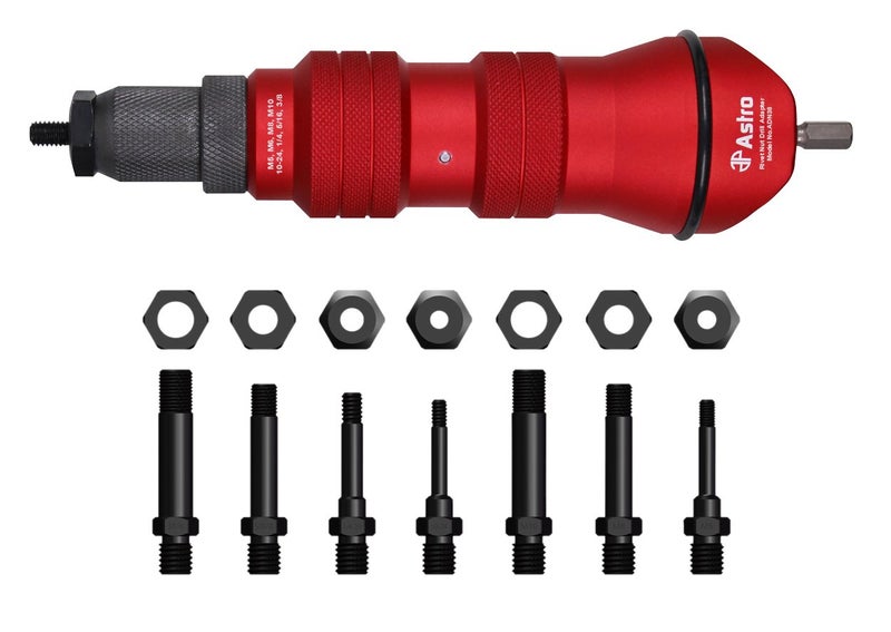 Astro Pneumatic Tool ADN38 XL Rivet Nut Drill Adapter Kit 38 Capacity