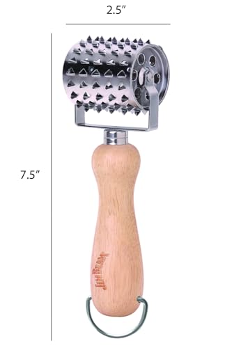 Jim Beam أسلوب آسيا جيم بيم JB0150 مدق لحم بتصميم عتيق، فضي - Image 4