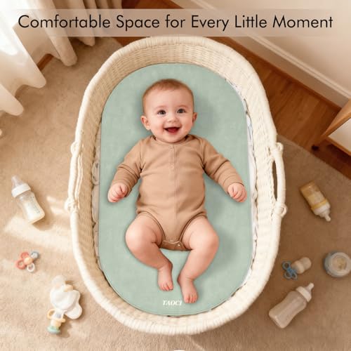 TAOCI Portable Changing Pad - Baby Changing Mat, Waterproof Diaper Changing Pads, Wipeable Foldable Vegan Leather for Travel & On-the-Go, Home, Light Green, 27.5" x 15.7" - Image 4