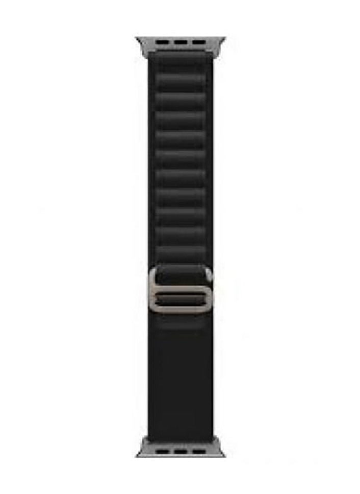 Generic - For Apple Watch Series 8 (45mm) & Apple Watch Ultra (49mm) Nylon Sport Replacement Strap Bands With Adjustable Closure - Black - Image 1
