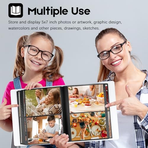 Aevdor 272 Pockets 5x7 Photo Album Holds 272 Photos, Extra Large Capacity Leather Cover Photo Album 5x7 for Family Wedding Baby Birthday Christmas Anniversary Pictures, 5 x 7 Photo Book (White) - Image 2