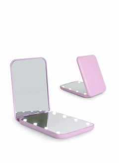 Y&D Compact Mirror Magnifying with Light 1x/2x Handheld 2-Sided Magnetic Switch Fold Small Travel Makeup Pocket for Handbag Purse Gifts Girls  - Image 1