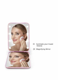 Y&D Compact Mirror Magnifying with Light 1x/2x Handheld 2-Sided Magnetic Switch Fold Small Travel Makeup Pocket for Handbag Purse Gifts Girls  - Image 5